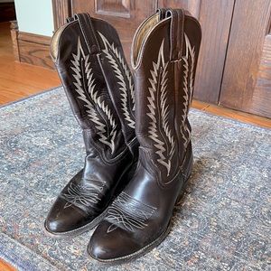 Vintage Abilene Brown Leather Cowboy Boots